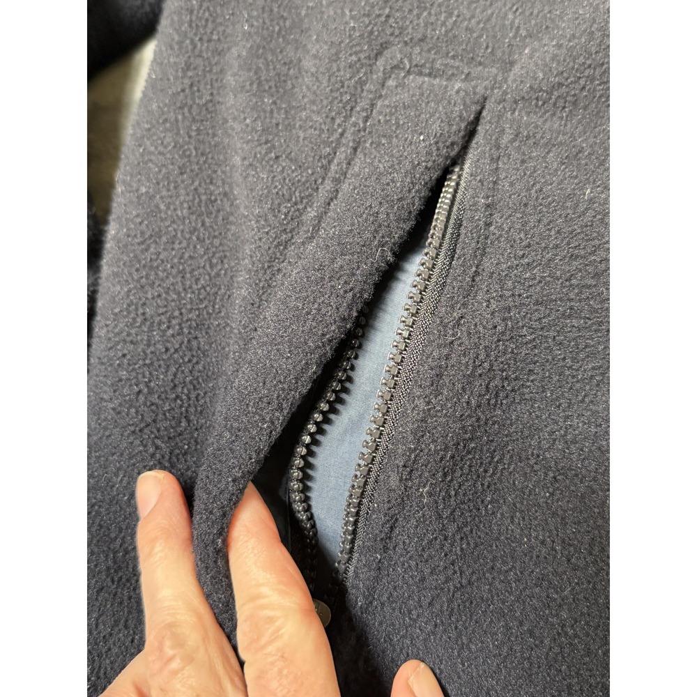Abercrombie‎ Jacket Mens XL Blue Reversible Fleece Nylon Pullover Anorak 1/4 Zip - Picture 3 of 16